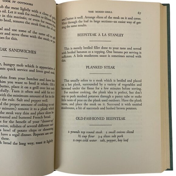 Cook It Outdoors By James Beard 1951 Cookbook Hardcover Tenth Printing - Picture 11 of 15
